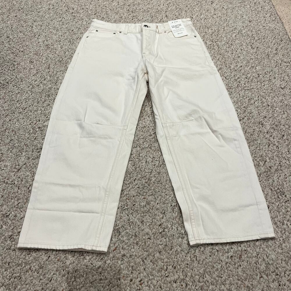NEW Madewell Darted Barrel Leg Jean 27 Petite Vintage Canvas Classic Normcore